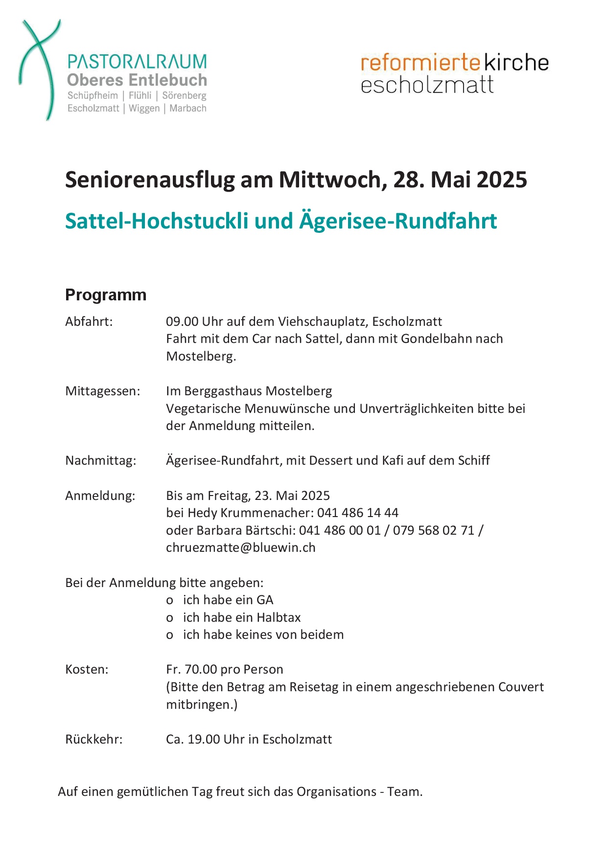 Flyer Seniorenausflug